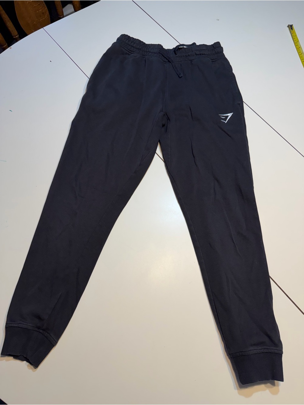Gymshark XS ladies black jogger sweat pants pockets casual loungewear